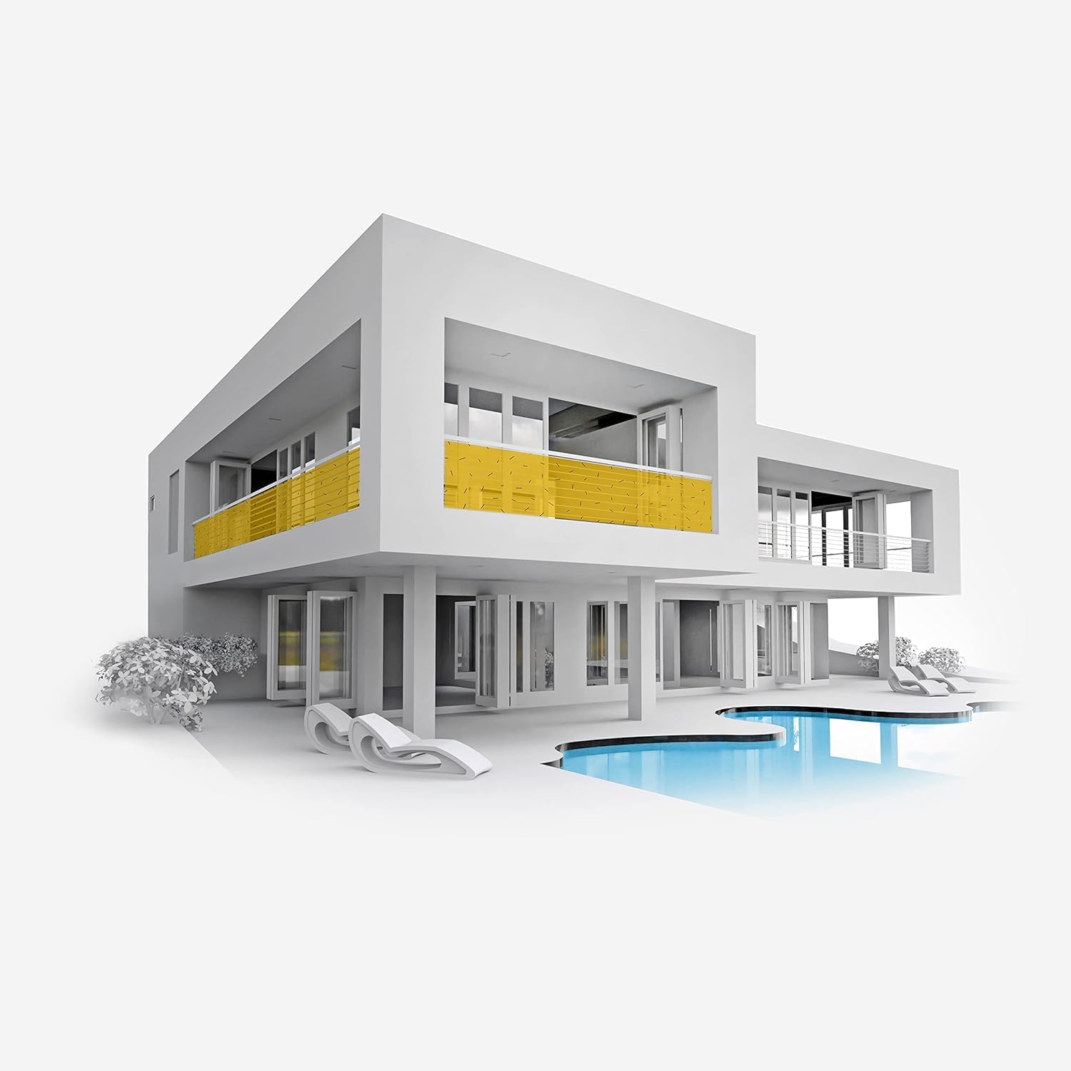 Balkon Sichtschutz Wetterfest - UV und Witterungsbeständigkeit - Praktischer Sichtschutz Balkon - Viele Größen und Designs