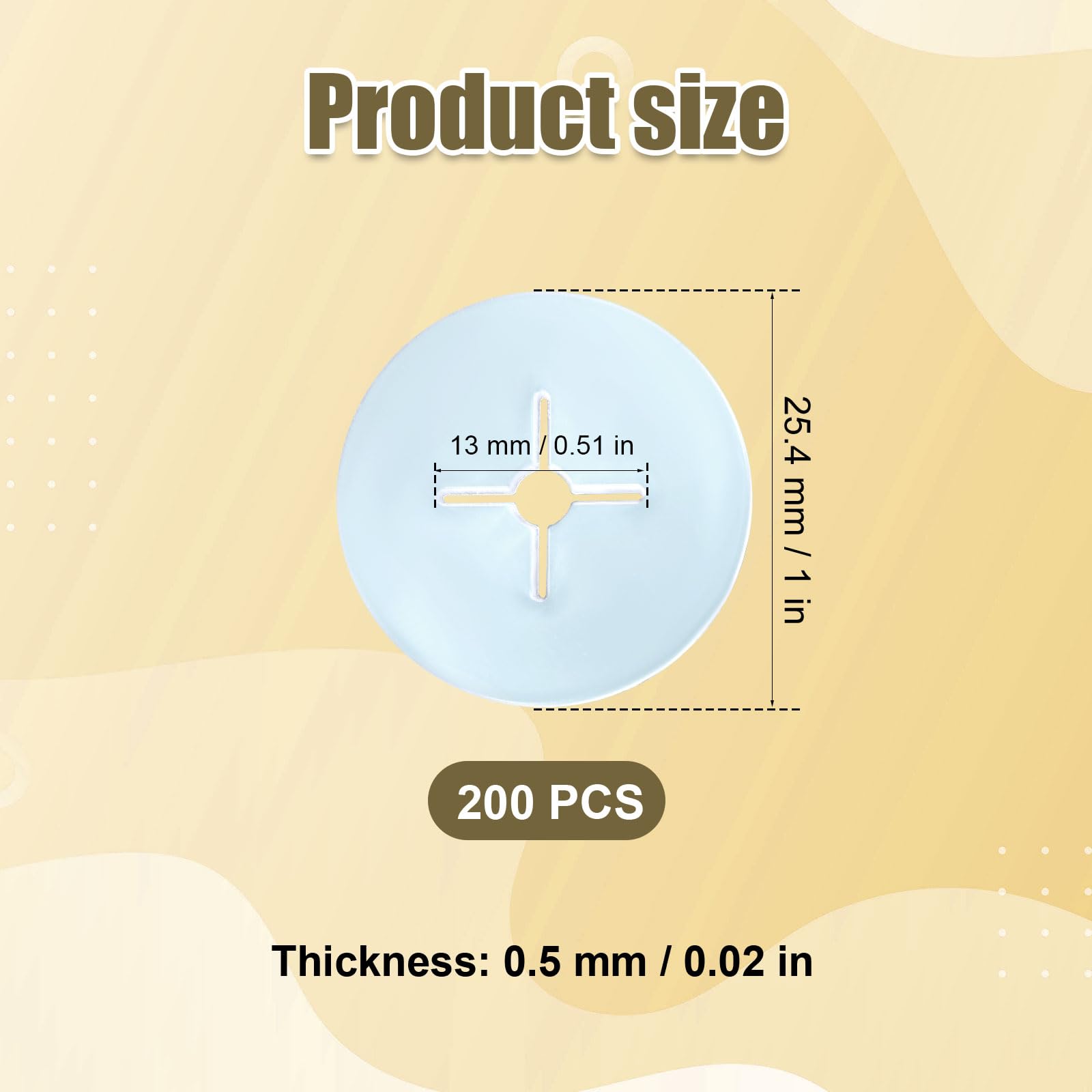 200pcs Peg Hook Stoppers, 1 Inch Inventory Control Clips Display Hook Blockers Plastic Pegboard Peg Locks Disc for Keeping Merchandise on Retail Hooks on Peg Board & Slat Wall Panels