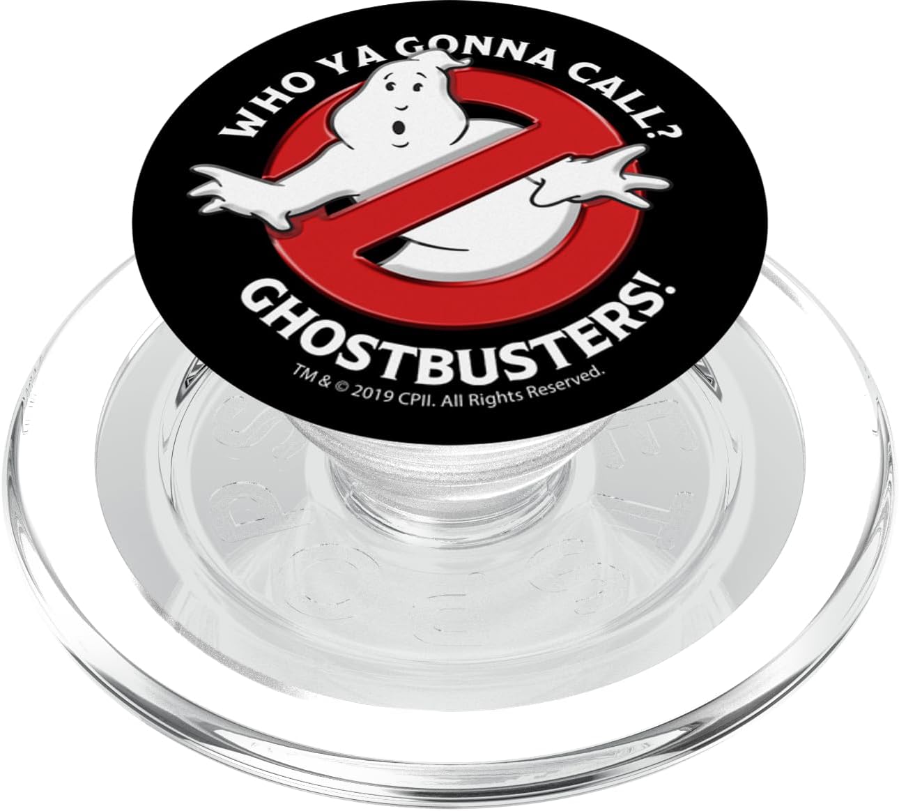 Ghostbusters Who You Gonna Call Circle Text PopSockets MagSafe PopGrip for iPhone