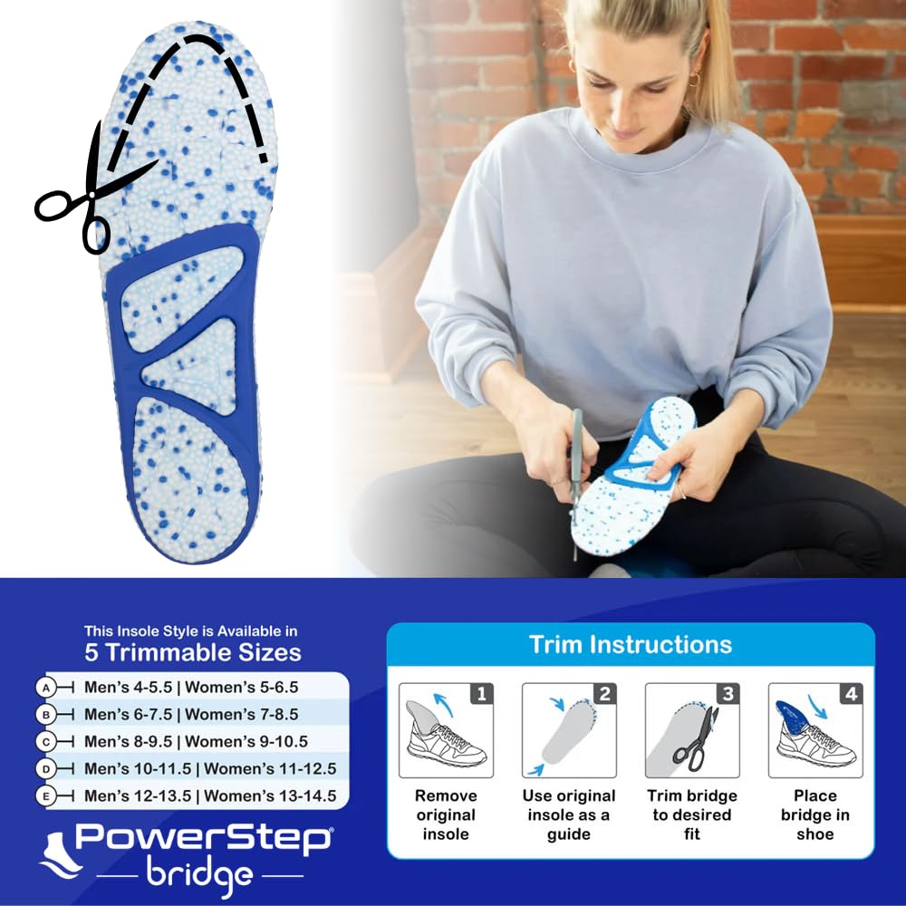 Powerstep 5500-01B, Supporto Arch Unisex-Adulto, Blu e Bianco