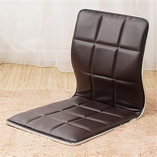 GG.S Silla de Piso Sofá Perezoso Estilo japonés Cama Individual de Madera Silla sin Patas for computadora, Ideal como cojín ergonómico for Silla de Oficina y en casa (Color : Brown)