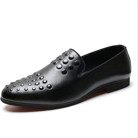 XUE - Scarpe da Uomo con Rivetti, Plateau, Mocassini e Senza Lacci, comode  e Luccicanti, con Borchie, Ideali per Feste di Nozze e Serate : Amazon.it:  Scarpe e borse