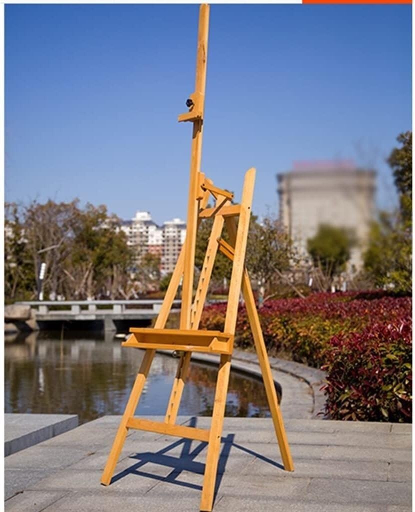 MYUYEE Front Tiltable Oil Painting Easel With Adjustable Height & Drawer Storage – Stable Triangular Structure For Artists, Ideal For Desktop Use (Specification C 55 * 62 * 145/180Cm)