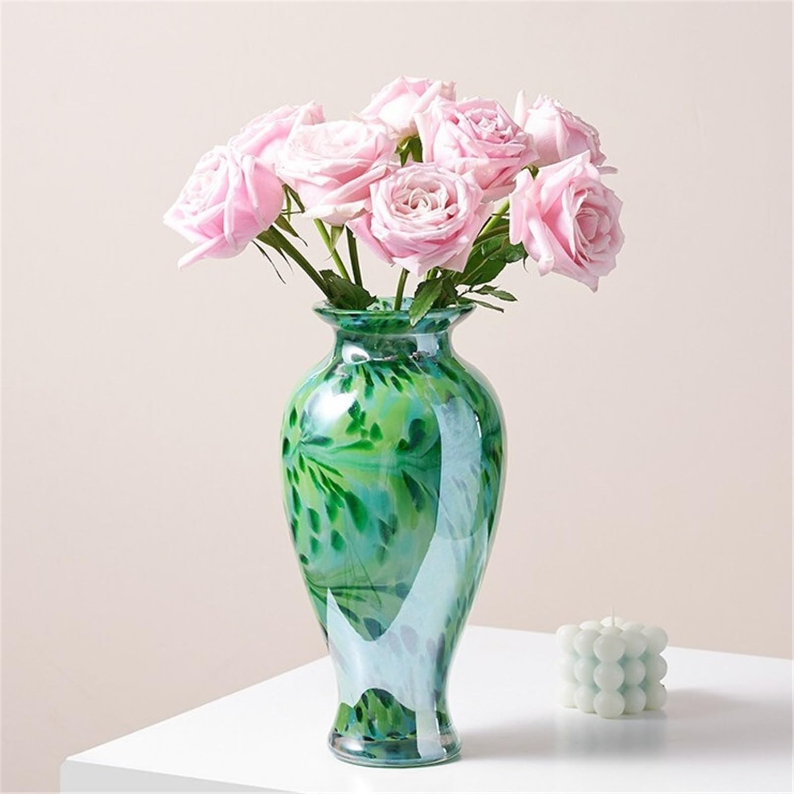 Vasen Vintage-Vasen, leichte Luxusdekorationen, Blumengefäße aus Glas