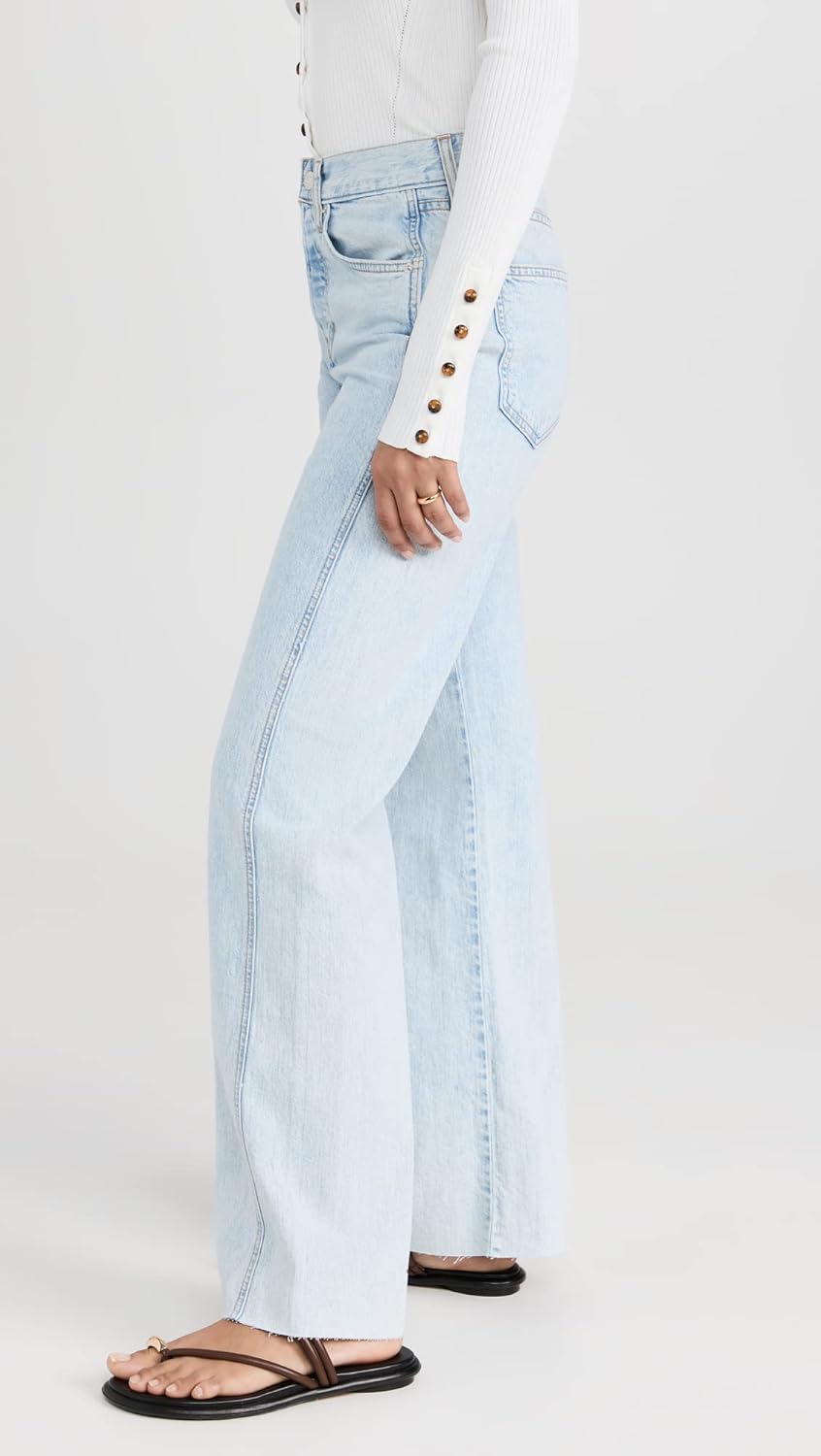 Veronica Beard Jean Women's Taylor Wide Leg Jeans - Image 4