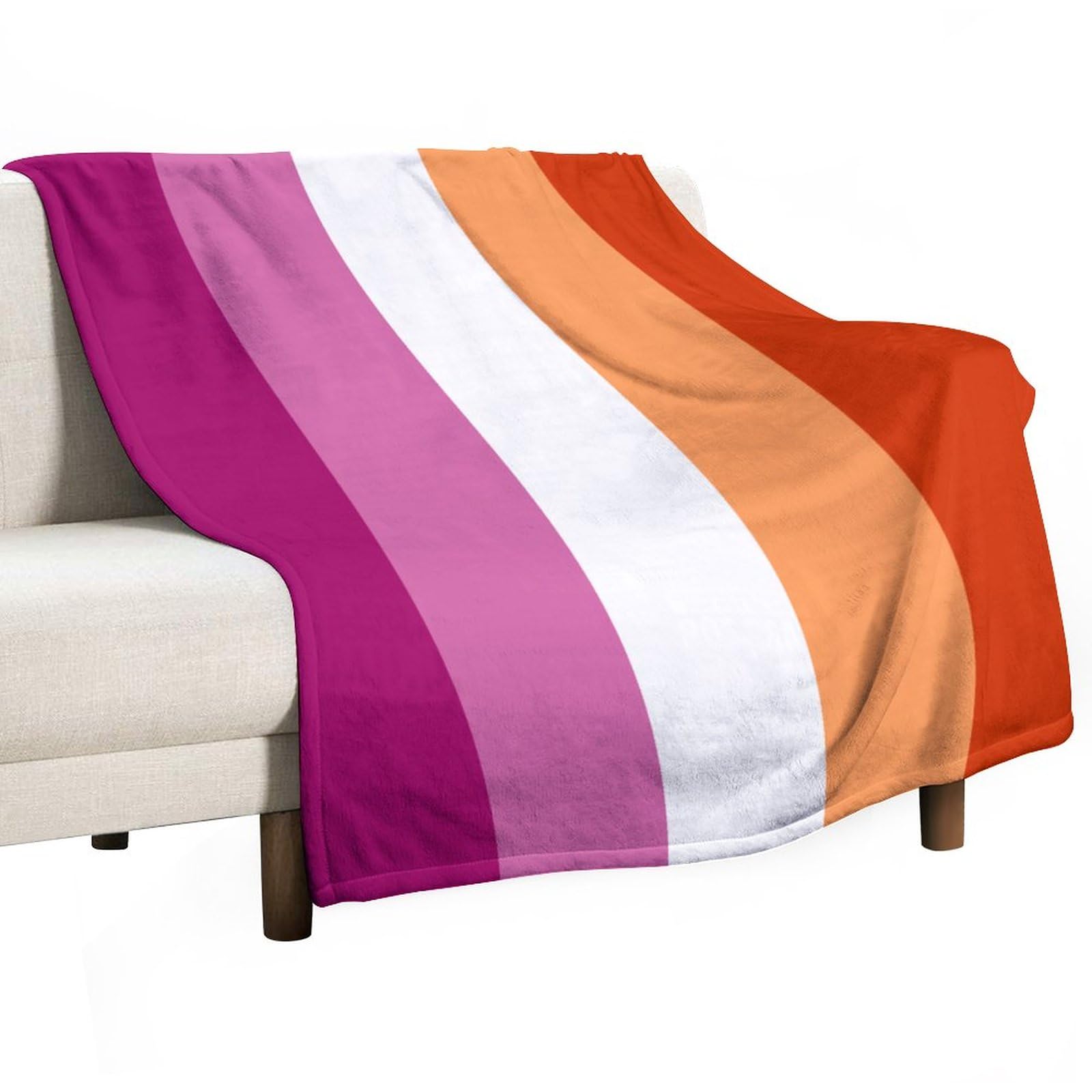 Dgsxynth Flannel Blanket, Lesbian Pride Flag Throw Blanket for Couch Sofa Bed Office, Soft And Comfortable Without Pilling