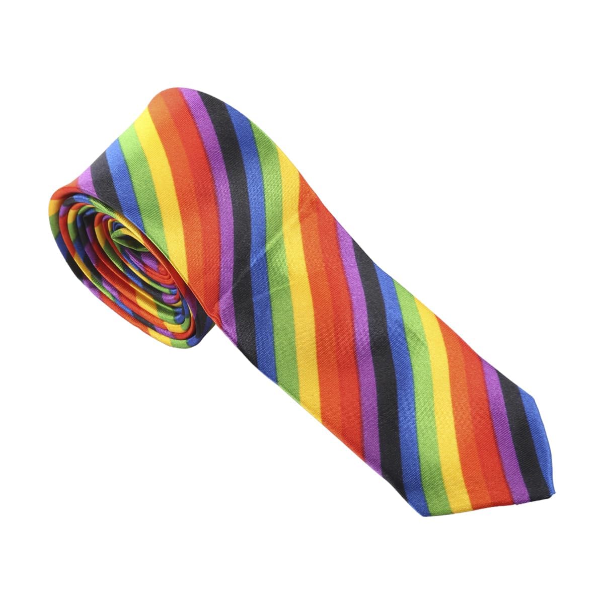 Tabanzhe Pride Rainbow Tie,Adjustable Colorful Stripe Men Necktie LGBTQ Clothes Pride Accessories for Festival Carnival Fancy Dress and Party Accessories