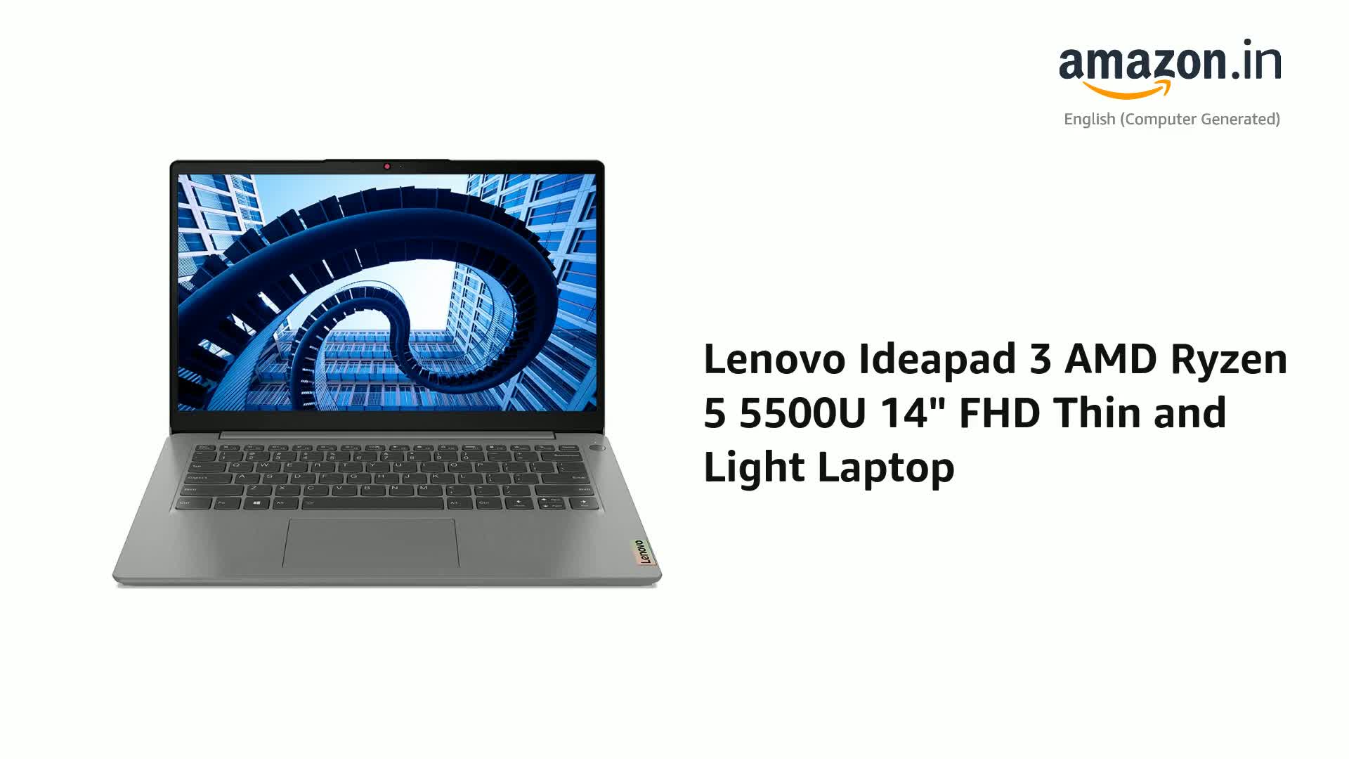 Amazon.in: Buy Lenovo Ideapad 3 AMD Ryzen 5 5500U 14