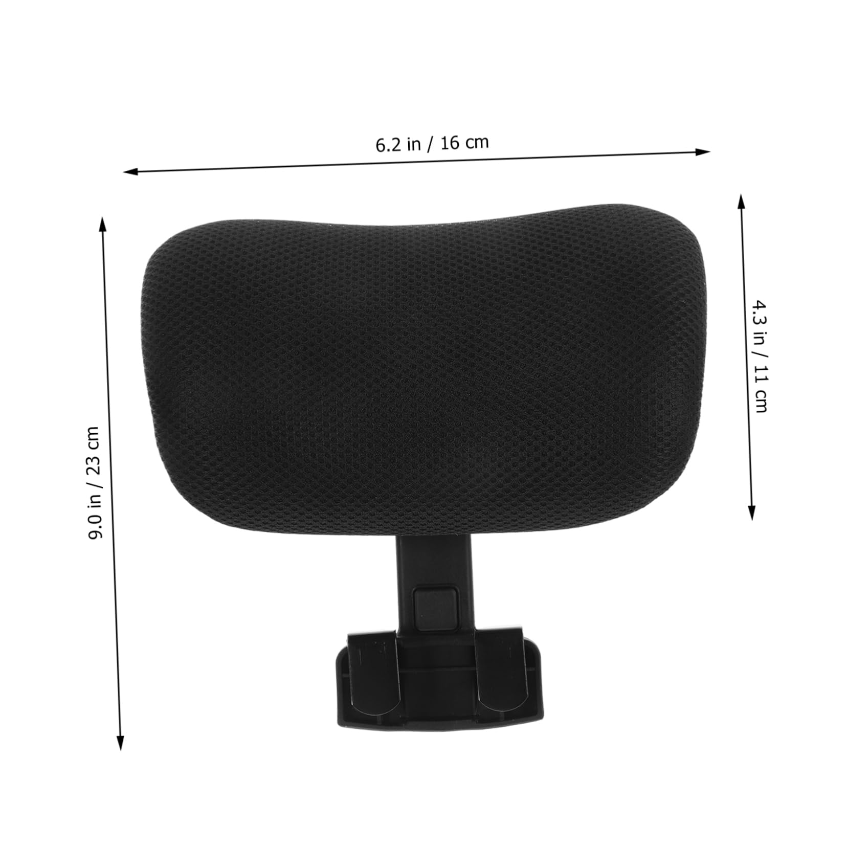 SHINEOFI Reposacabezas para Silla de Oficina, 1 Juego Negro Ajustable