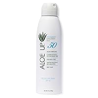 Vista 9 de Aloe Up Protector solar blanco en aerosol continuo SPF 30 – Protector solar suave en aerosol facial con aloe, spray protector solar facial no graso
