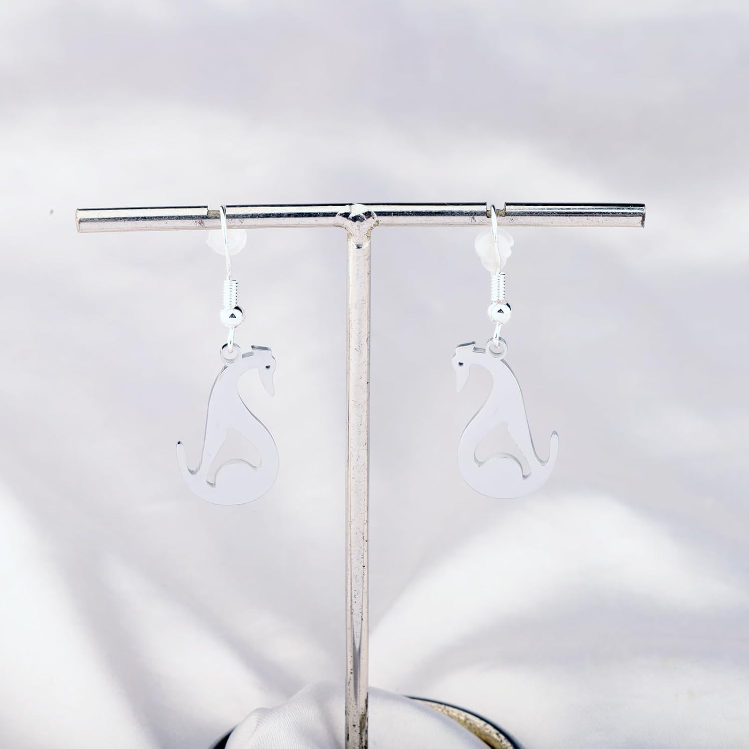 OKEYCH Whippet Lover Gift Whippet Shape Earrings Who Loves Whippet Jewelry Whippet Dog Mom Gift