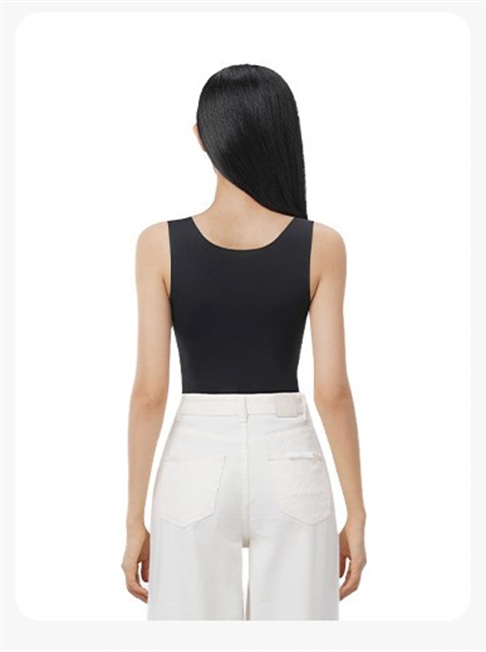 Débardeur avec Soutien-Gorge intégré au Cou, Haut d'entraînement sans Manches pour Femme, Haut Slim sans Manches très Extensible