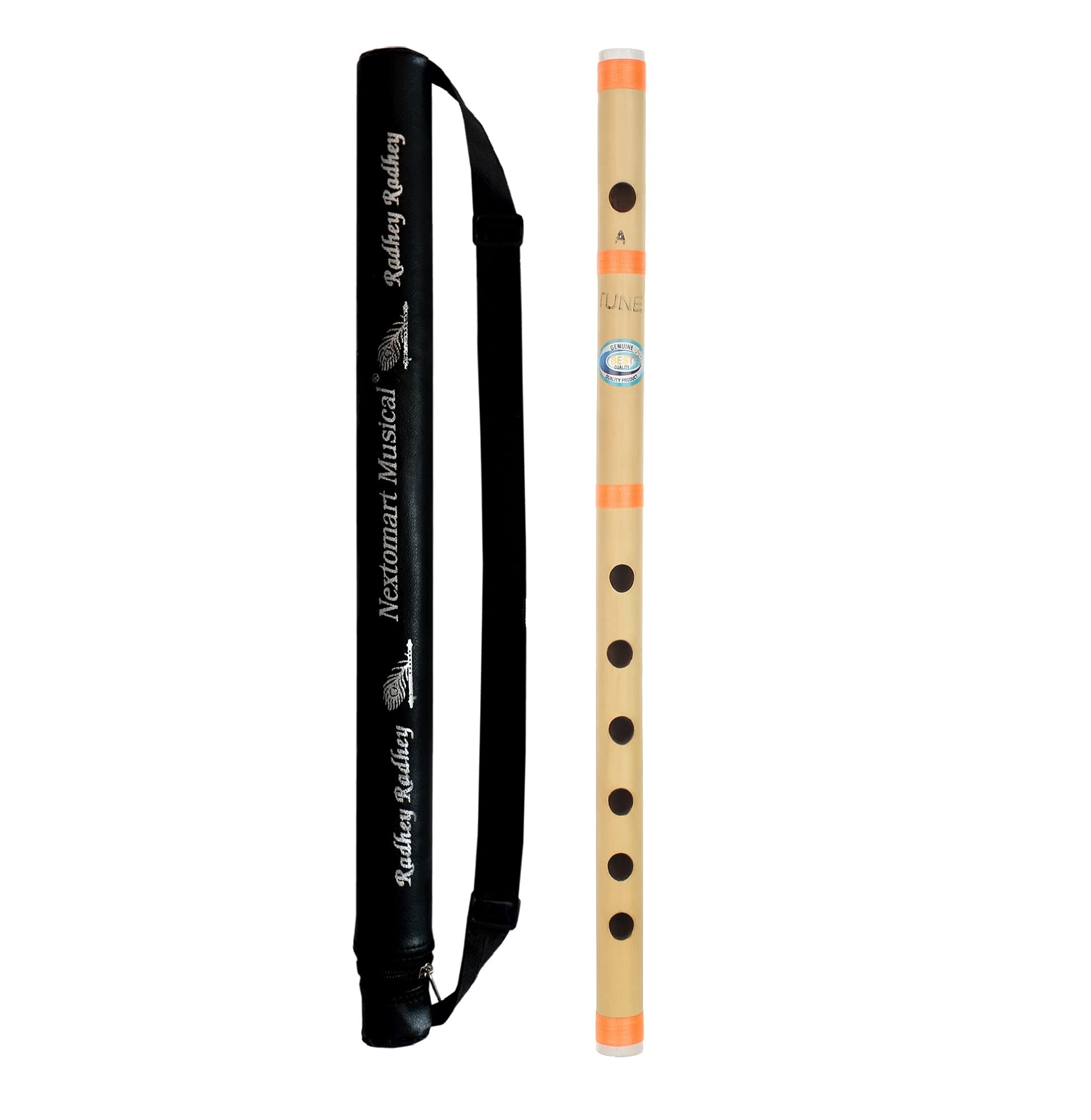 Flûtes musicales Combo A Tune 6 trous (40,6 cm) et Do Naturel Regular 7 trous (48,3 cm) Flûte en bambou Bansuri avec sac de transport pour flûte gratuite (note anglaise)
