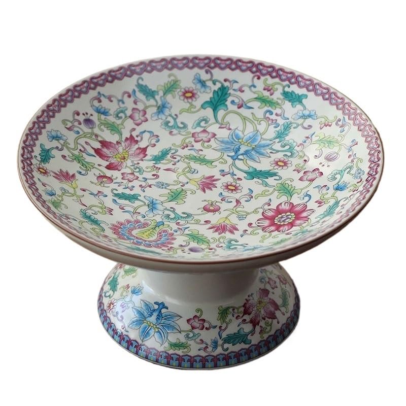 kryształowa miska na owoce, Wysokiej klasy chińska ceramiczna przekąska z nóżkami, domowa herbata owocowa(Style3)