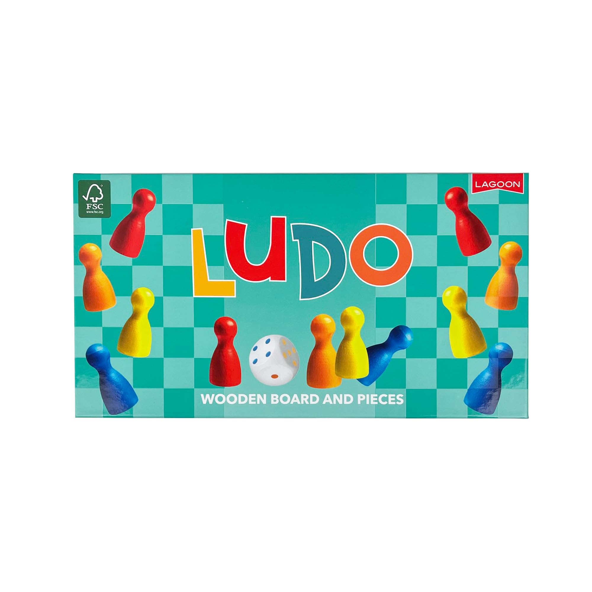 University Games Lagoon Ludo Wooden Board Game