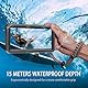 ShellBox wasserdichte Handyhülle 7.0 Zoll Unterwasser Wasserfeste Handy Wasserschutzhülle Handytasche Wasserdicht Schwimmen Baden Compatible für iPhone 16 15 Pro 14 13 15 16 Pro Max Samsung S23