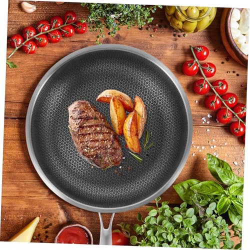 Wok de acero inoxidable compatible con estufa de inducción miniatura 5