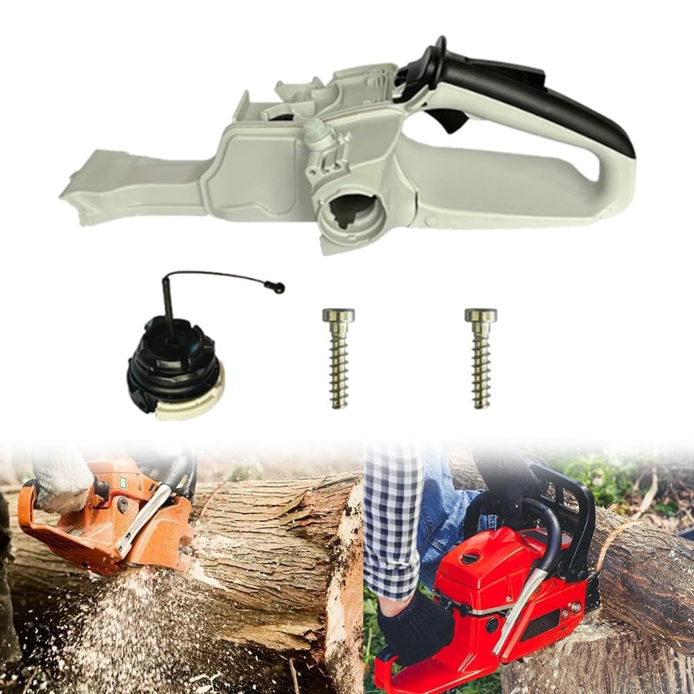 Kit de mango trasero de tanque de motosierra para MS261 MS271 MS291, sierra de gasolina para montaje de depósito con diseño de tapa sellada a prueba de fugas, pieza de repuesto para exteriores (juego