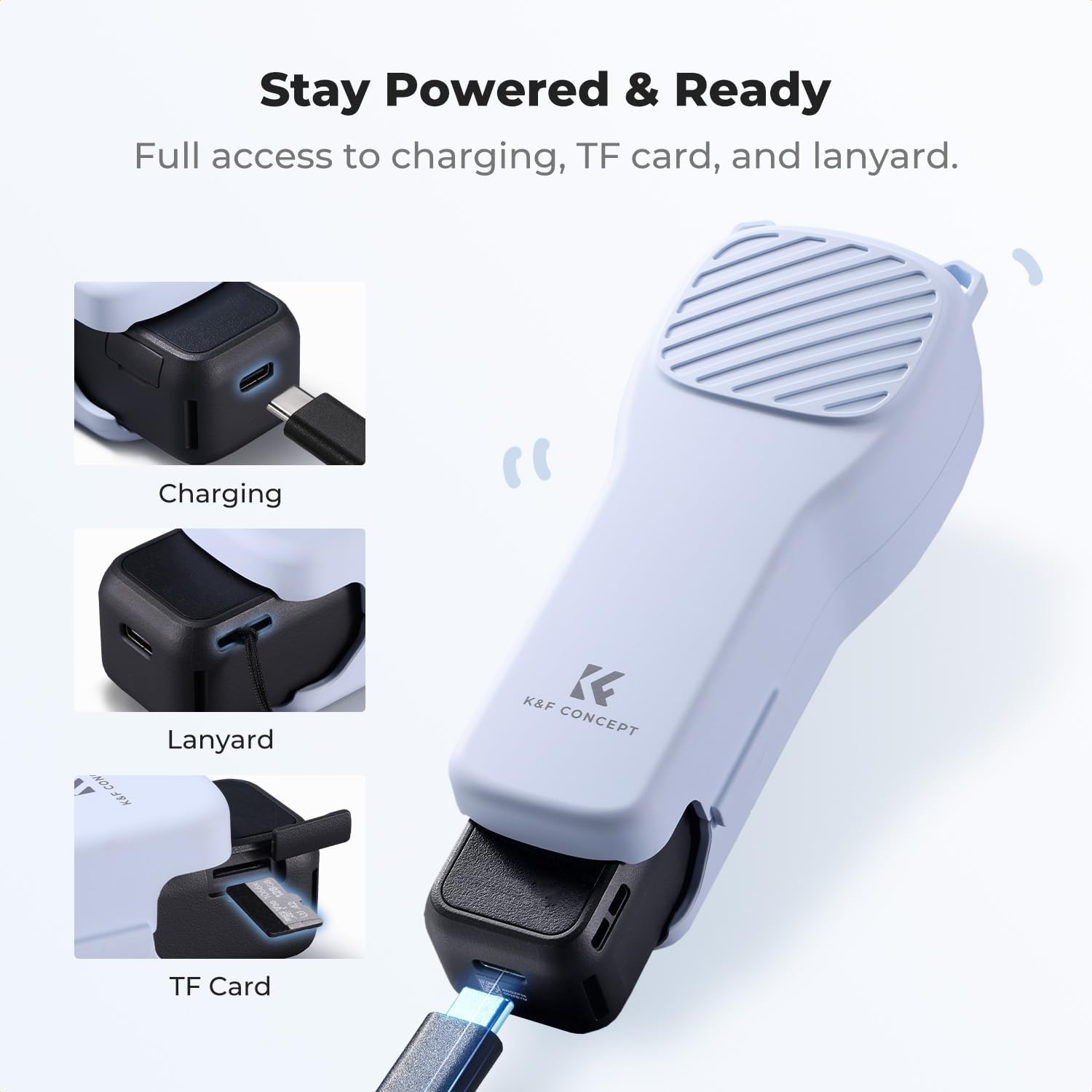 K&F CONCEPT PT61 Protective Case Compatible with DJI Osmo Pocket 4 & Pocket 3, Hard Shell Carry Case with Built-in Filter Storage, PC Protective Cover with Soft Lining, Portable Travel Storage Case