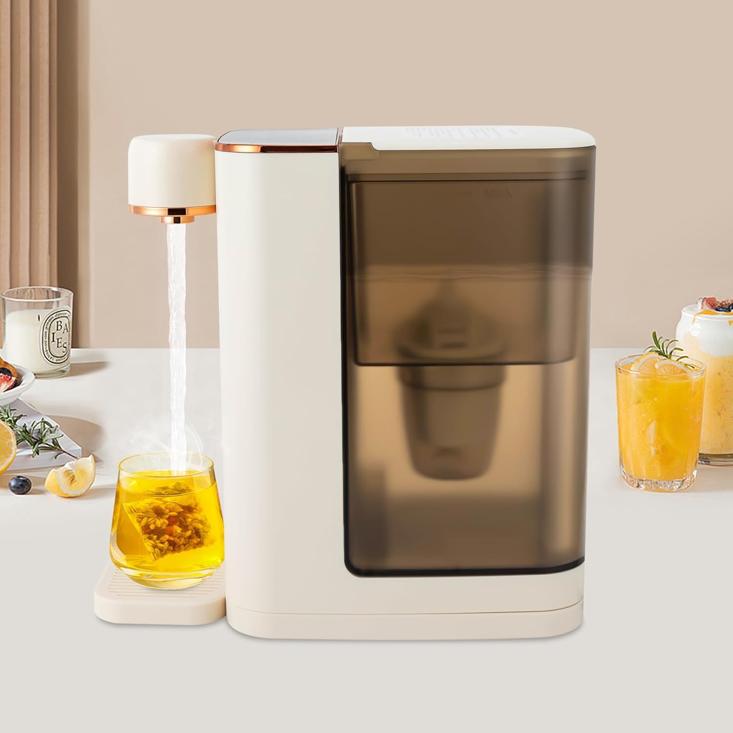 Instant Hot Water Dispenser - 3s Rapid Heating, 5 Adjustable Temperatures, Child Safety Locks, Night Light, 0.79Gal Electric Kettle for Home, Office, Coffee Shops - 3 Volume Settings