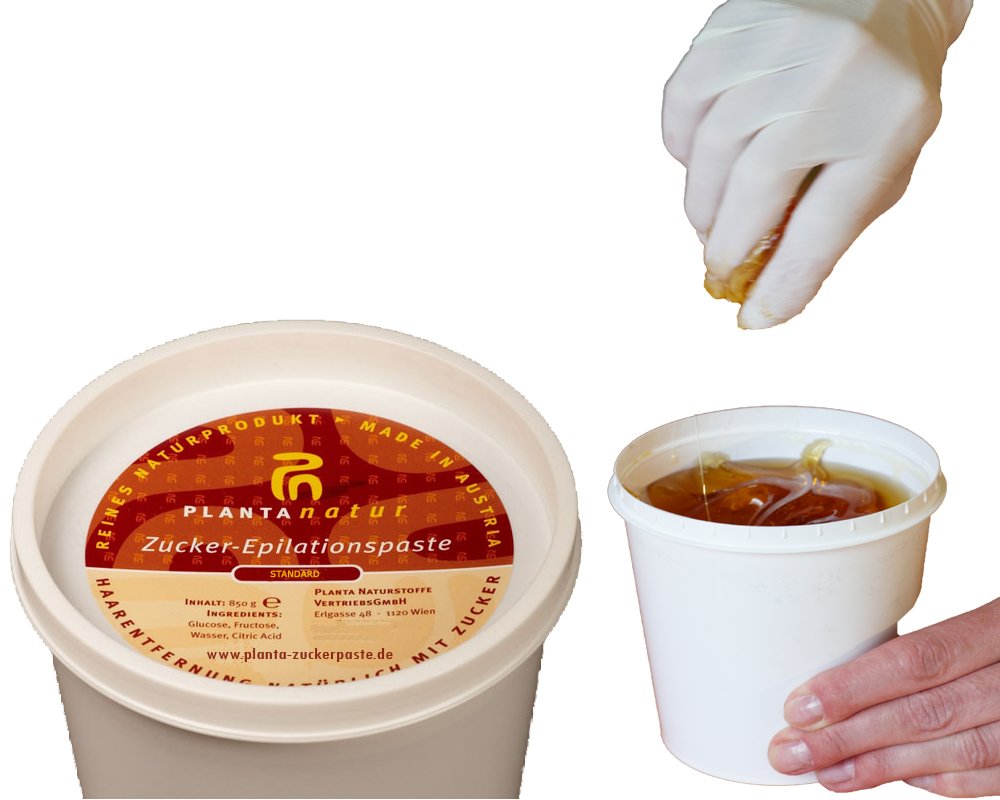 Planta Zuckerpaste Sugaring Dose 850gr Stärkere Konsistenz 100% aus natürlichen Komponenten