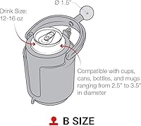 Vista 2 de Ram Mount sostenedor de vaso auto regulable con bola de 1 pulgada, color negro