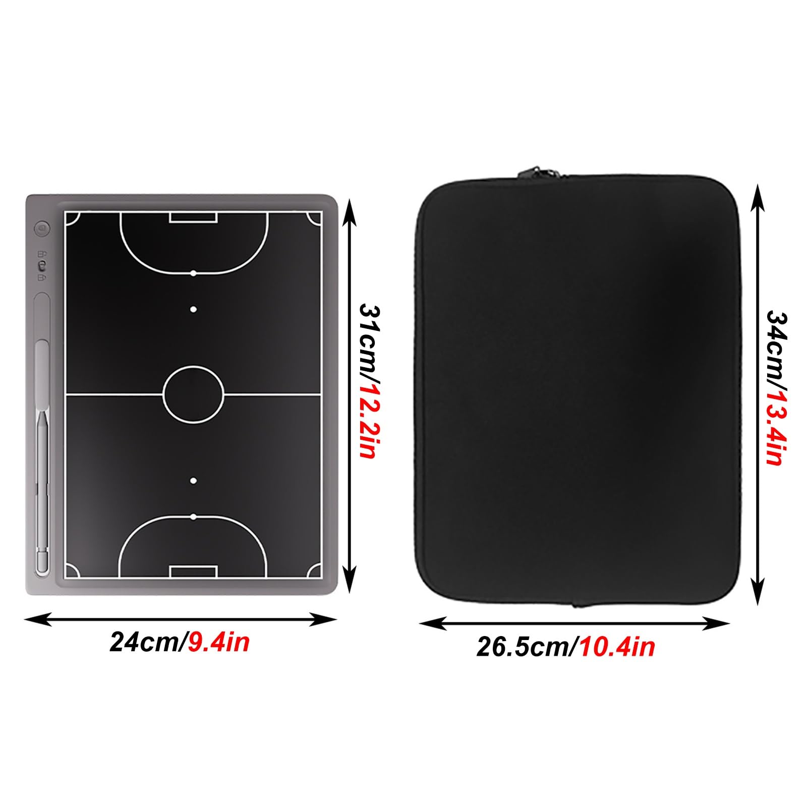 Elektroniczna Tablica Taktyczna LCD do Futsalu, Gładka Powierzchnia Pisania, w Zestawie Rysik I Torba do Przechowywania, Wytrzymały Materiał, Idealna Zawodów I Treningów