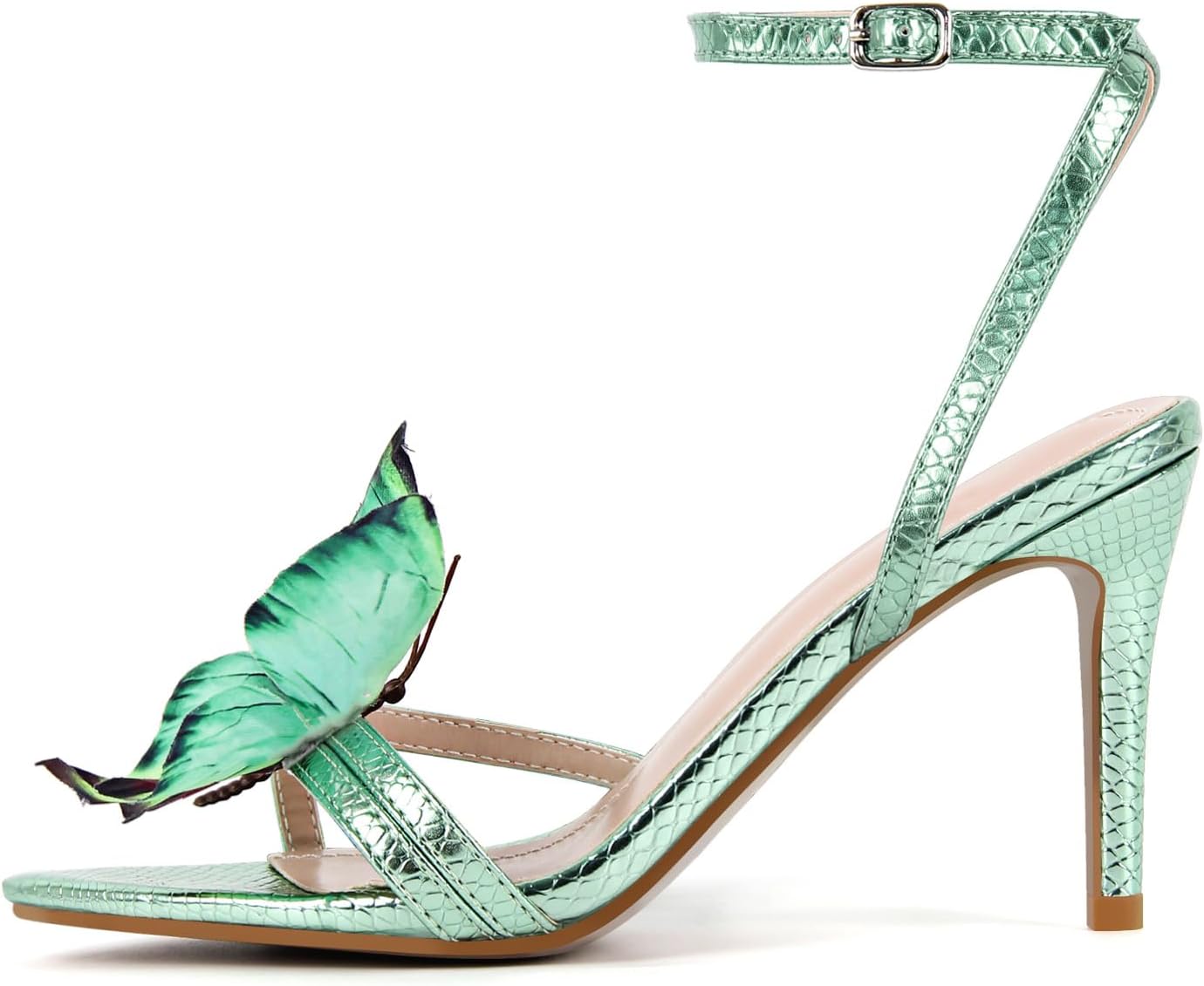Butterfly Heels for Women Ankle Strap High Heels Pointed Toe - Image 3
