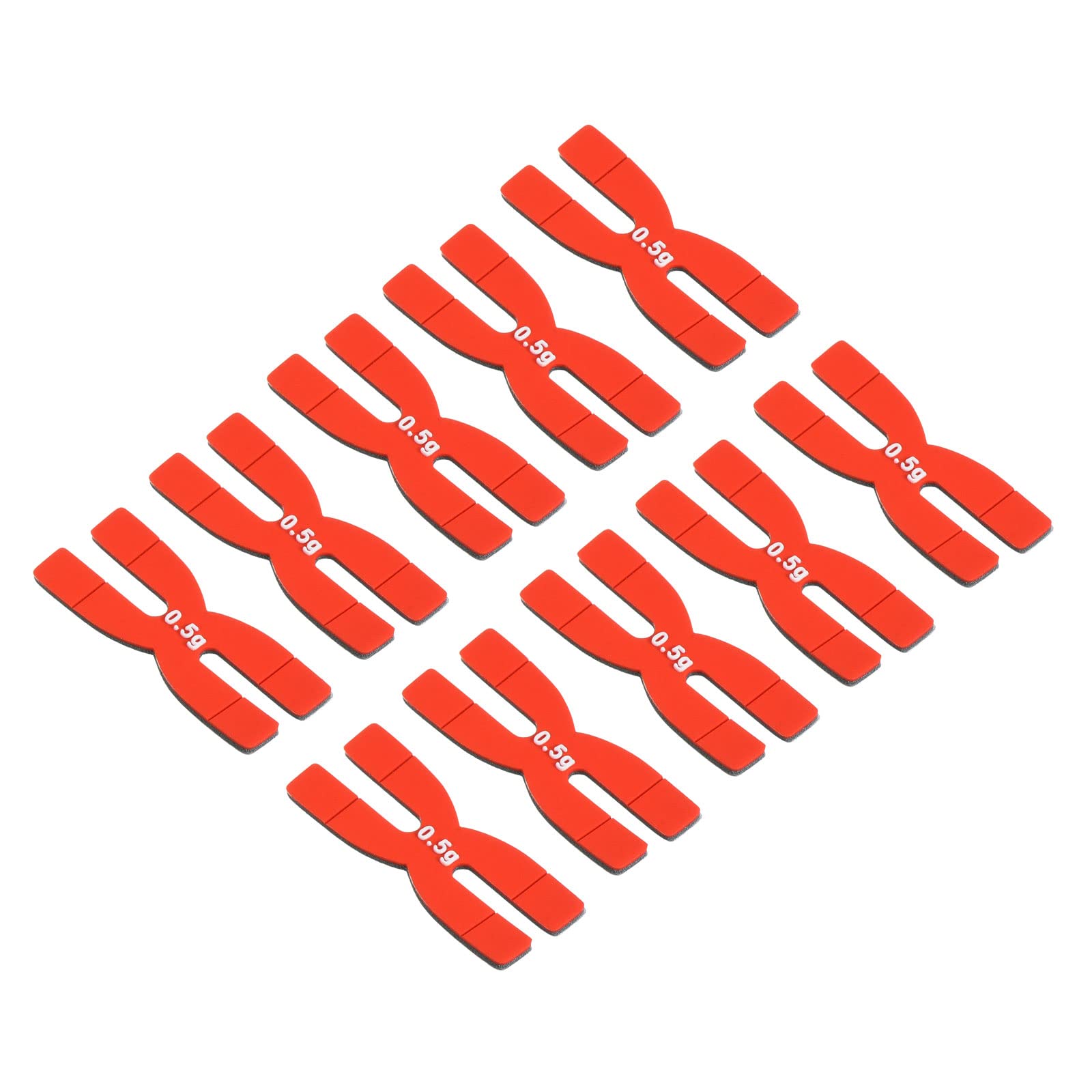 PATIKIL 0.5g Racket Weight Balance Strips, 10 Pack Silicone Badminton Racquet Weighted Tapes, Red