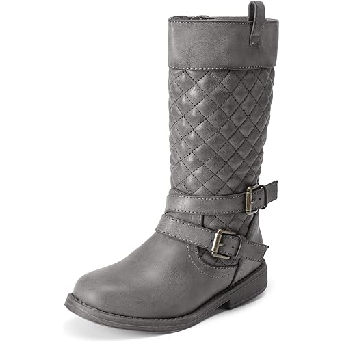 DREAM PAIRS Girls Knee High Fashion Riding Boots