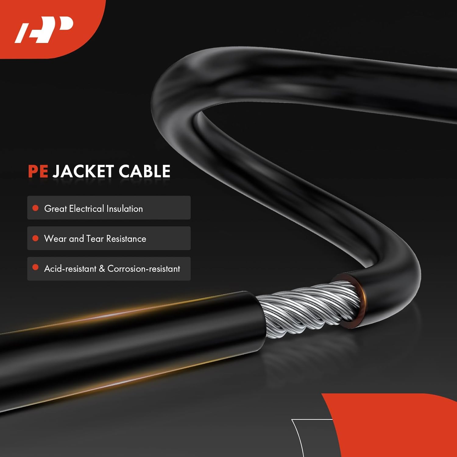 A-Premium 90 inch Speedometer Cable Compatible with Toyota Land Cruiser 1975-1976, Celica, Starlet, Pickup & Dodge Raider, Ram 50 & Chevrolet LUV & Mitsubishi Montero, 1.3L 1.8L 2.2L 2.4L 2.6L