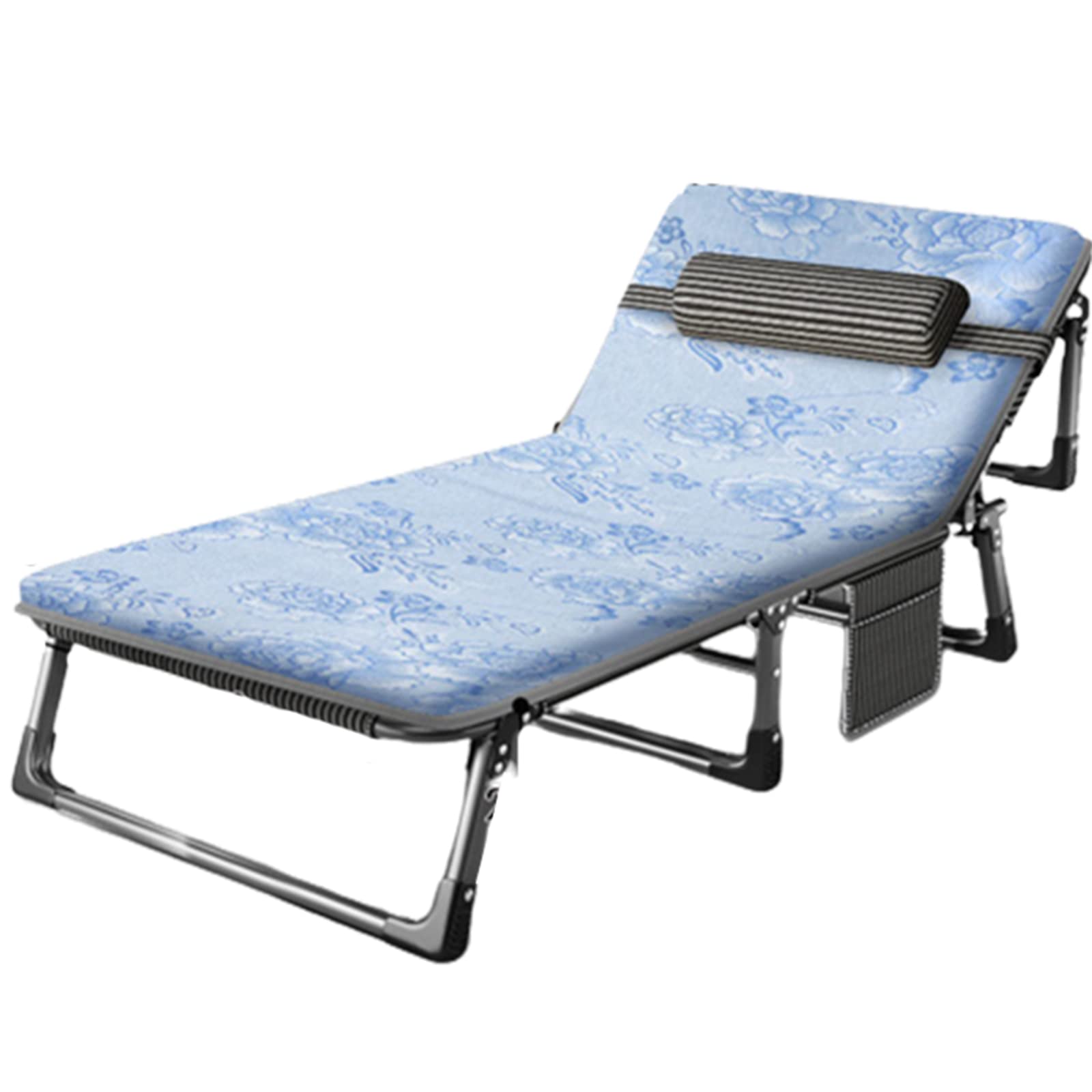 Lettino da Campeggio per Adulti Letto Pieghevole Portatile più Comodo per Dormire con Supporti per materassi 330 libbre, per Campeggio, Ufficio, casa,D,75cm