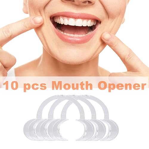 Miniatura 5 de 10 piezas (talla M), retractor de mejillas en forma de C, abridor bucal desechable para blanqueamiento dental de dientes, protector bucal o juego de