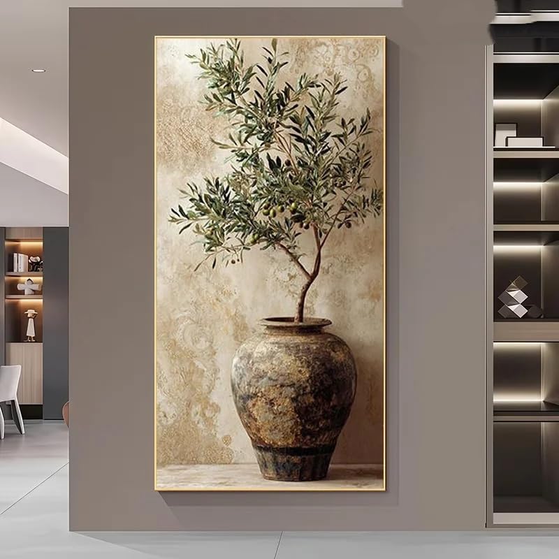 Lienzos artísticos de olivo en óleo digital con bastidor de madera 40x80 2
