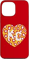 Vista 24 de KC Heart Red/Yellow Animal Print Kansas City Hearts Kc Heart Case for iPhone 16