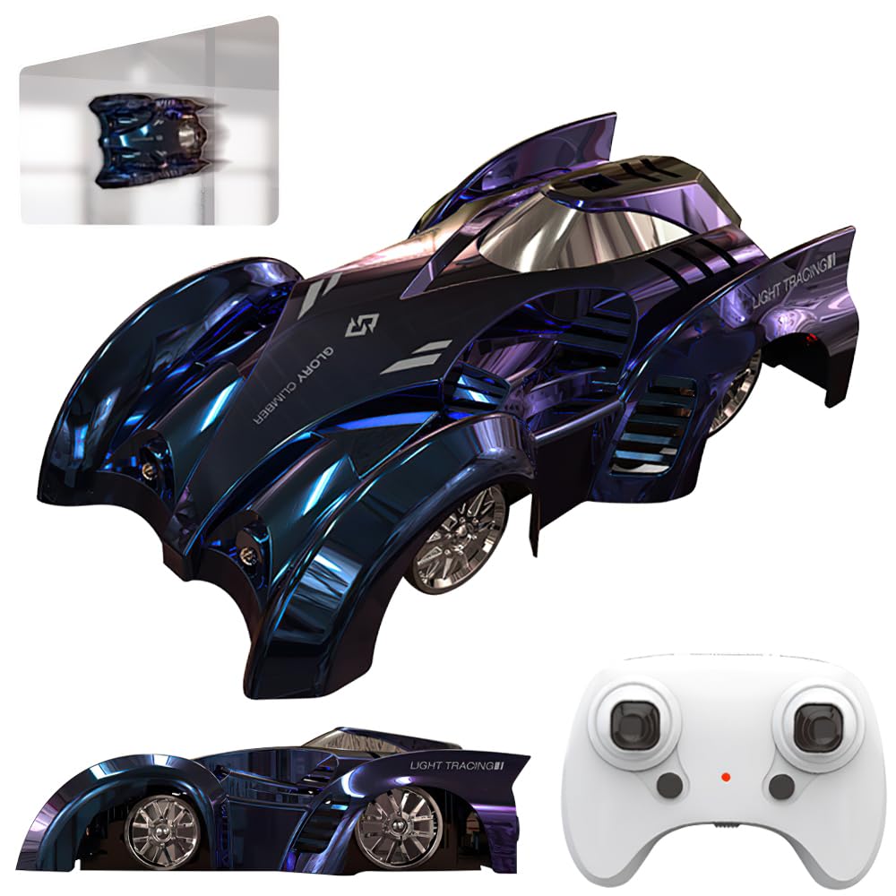 OBEST Coche Escalada de Control Remoto, Rotación 360° Vehículo Teledirigido Car Que Sube Las Paredes, RC Deriva Coche Eléctrico de Gravedad Cero con Luz LED, Regalo Juguete Chicos y Chicas 3-12 Años