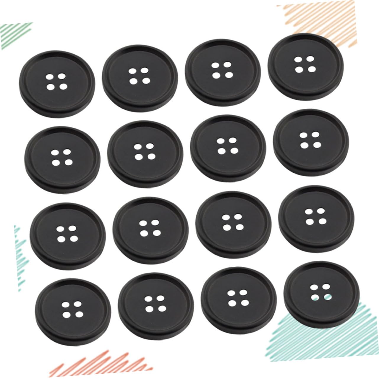 Lurrose 3 Set Di Bottoni in Resina Da Cucito Bottoni Rotondi Da 20 Mm Per Tessuti Decorativi E Progetti 100 Pezzi*3