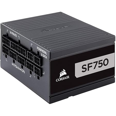 Corsair CP-9020186-UK SF750 80 Plus Platinum Certified Power Supply Unit, SF Series, 750 W, Fully Modular - Black (UK)