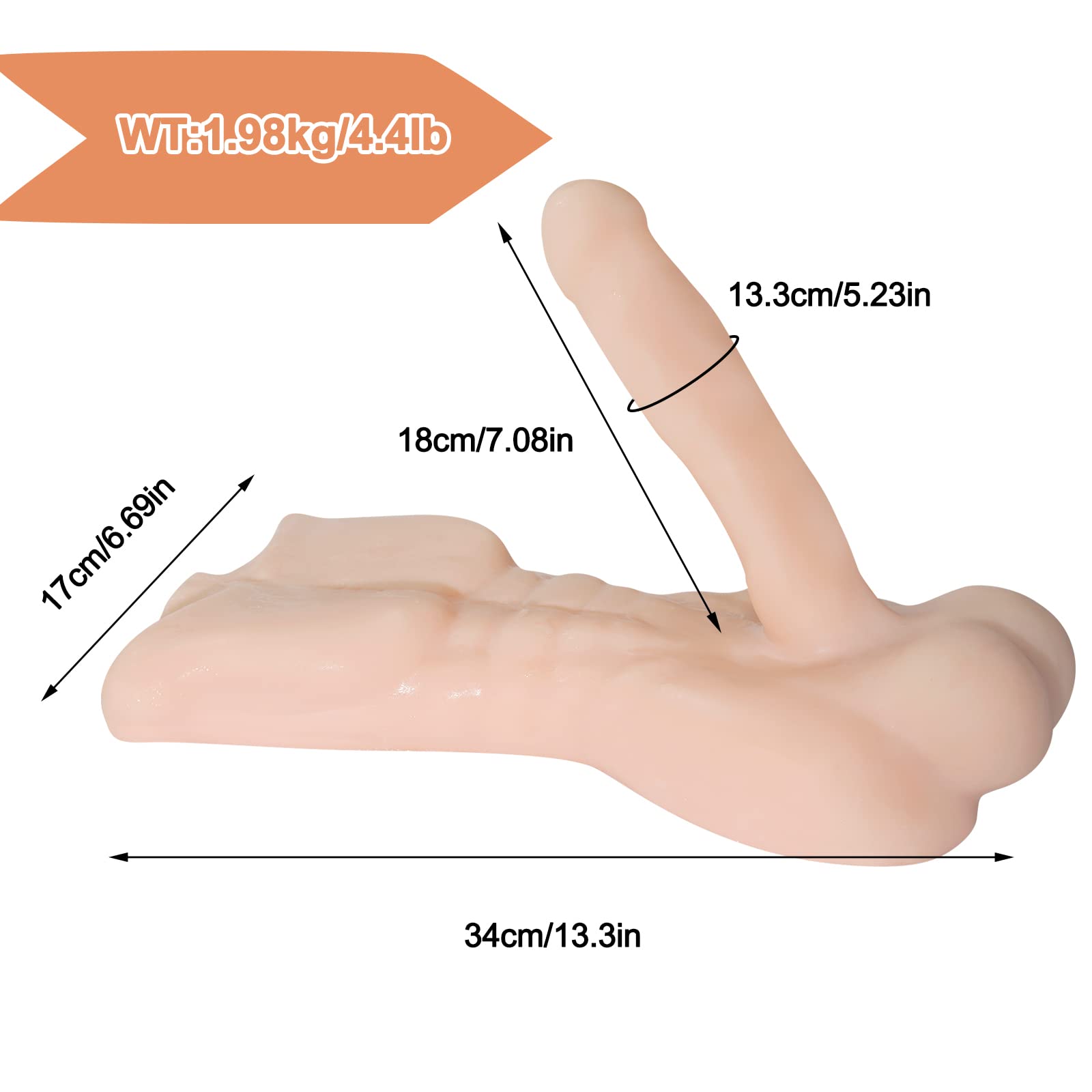 Amazon.com: ferch Torso Male Sex Doll with Flexible Dildo Realistic Sex  Huge Cock for Women, Unisex Masturbator Sex Toy for Men Women Gay Couple  -13.3 * 6.7 inch, 4.4LB (Beige) : Health & Household