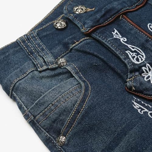 Pantalones de piel para traje regional con sofisticados elementos bordados 5