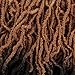 FASHION IDOL Nu Faux Locs Crochet Hair 18 Inch Natural Wavy Soft Locs Crochet Hair 6 Bundles Crochet Dreadlocks Extensions for Black Women Natural Brown & Gold & 613 (TT4/27/613)
