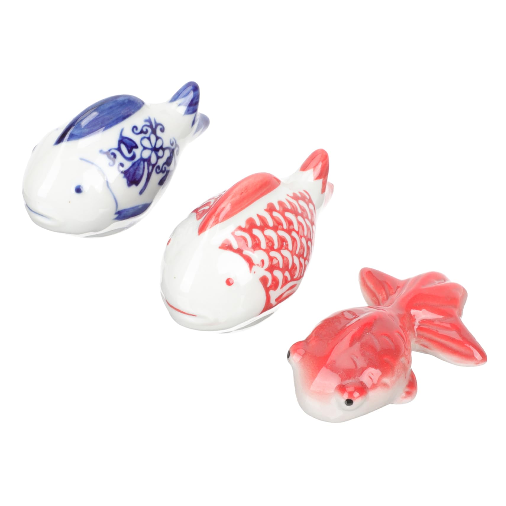 PRETYZOOM 2 Series Flotante De Cerámica Flotante Artificial Adornos De Acuario Cifra Miniatura Decoración Pecera Adornos Pecera Adornos De Pecera Estatuas De Peces De Cerámica 3 Piezas*2
