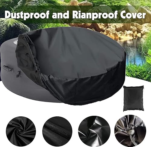 Miniatura 3 de Cubierta impermeable para bañera de hidromasaje, impermeable, portátil, redonda, inflable, protector para bañera de hidromasaje, piscina, muebles de