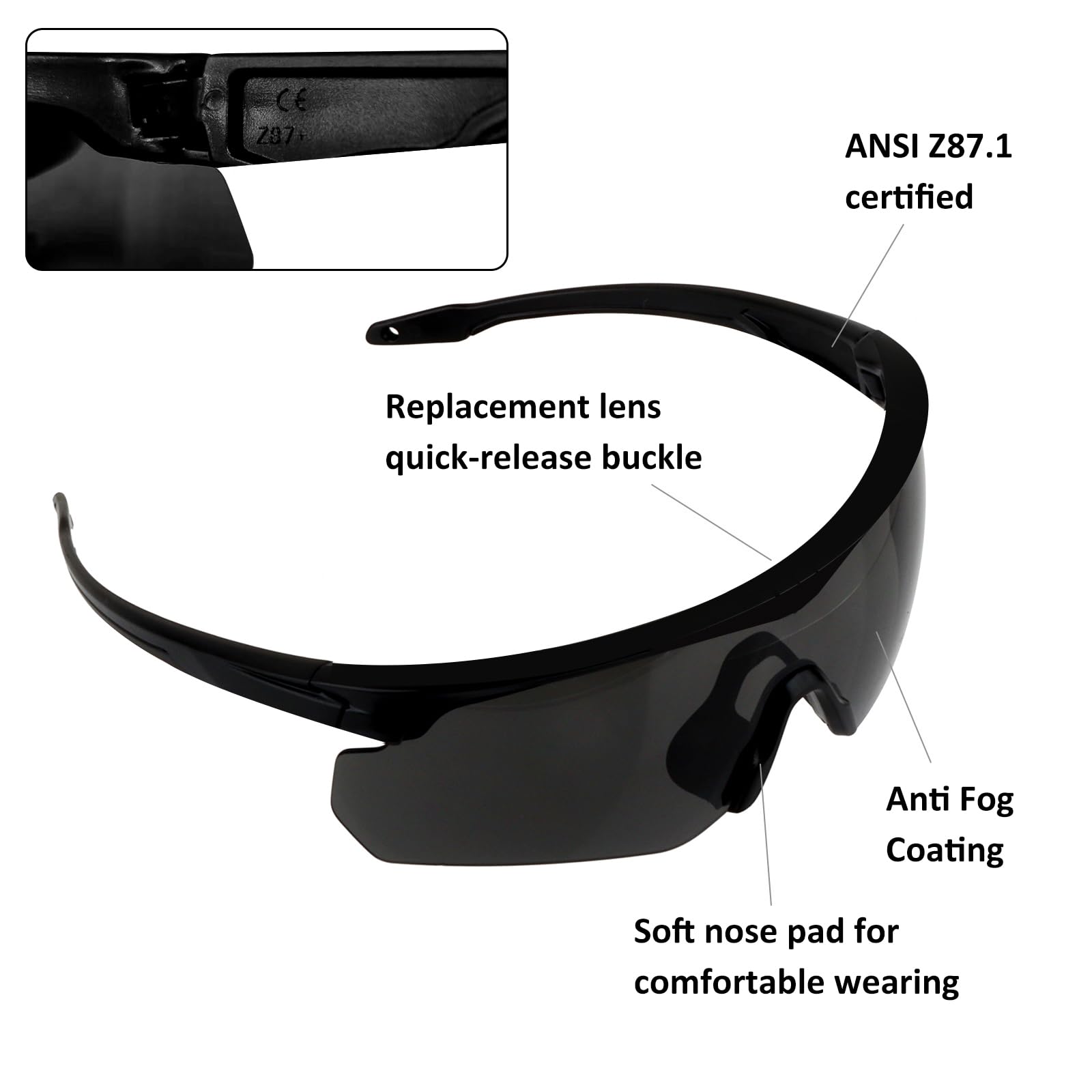 Gafas deportivas 3 Lentes para Hombres Mujeres Ciclismo, Senderismo, Correr
