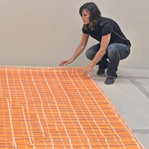 Miniatura 9 de SunTouch TapeMat - Alfombrilla eléctrica para calefacción debajo del suelo para 120V, 2.0 x 30.0 pies (60.0 pies cuadrados), naranja