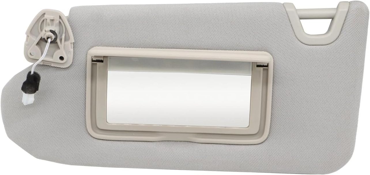 Replacement Left Driver Sun Visor with Gray Illuminated Mirror for Nissan Altima 2013 2014 2015 2016 2017 2018, Replaces OEM 96310-3ET0A