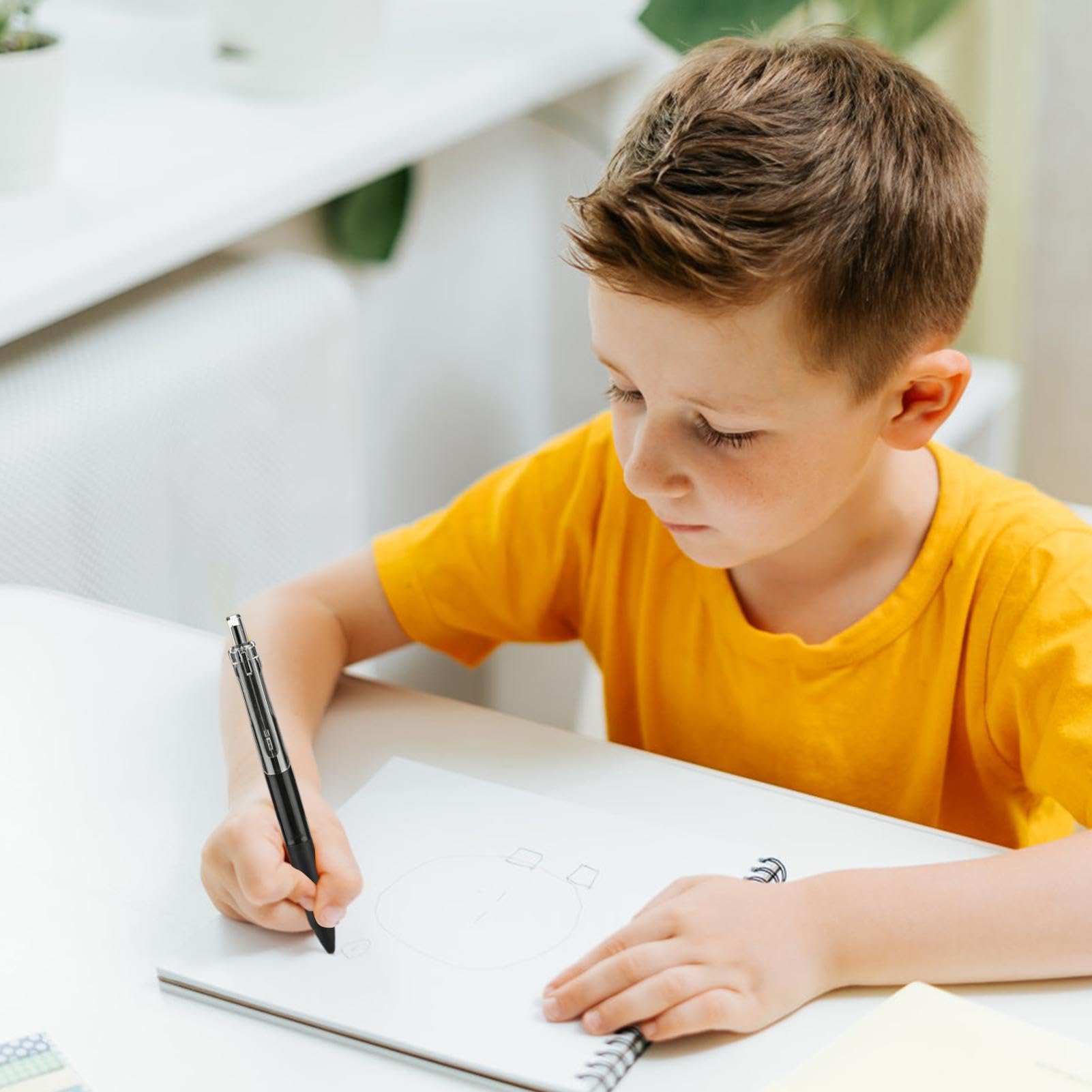 Mxshc Kugelschreiber-Set Mit Schwarzer Tinte – 5 Stück 0,5-mm-Stifte Für Schule, Uni, Büro Und Homeoffice
