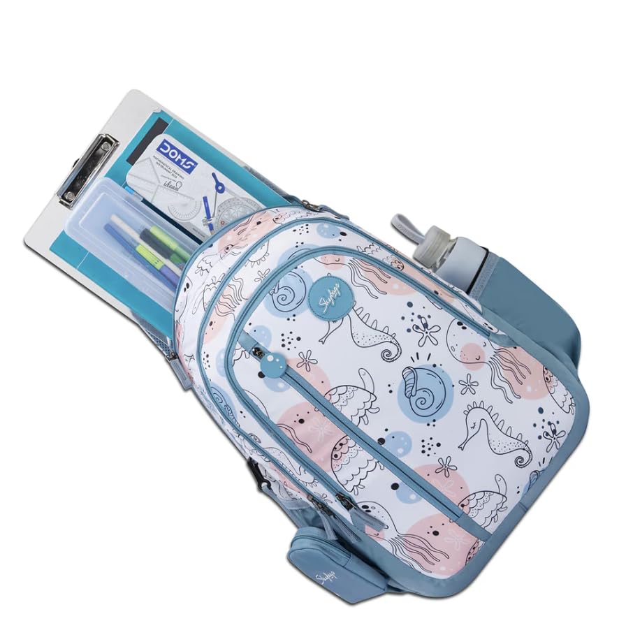 Image of Skybags CHARM 01 4 Compartment SCHOOL BACKPACK CAMEO BLUE