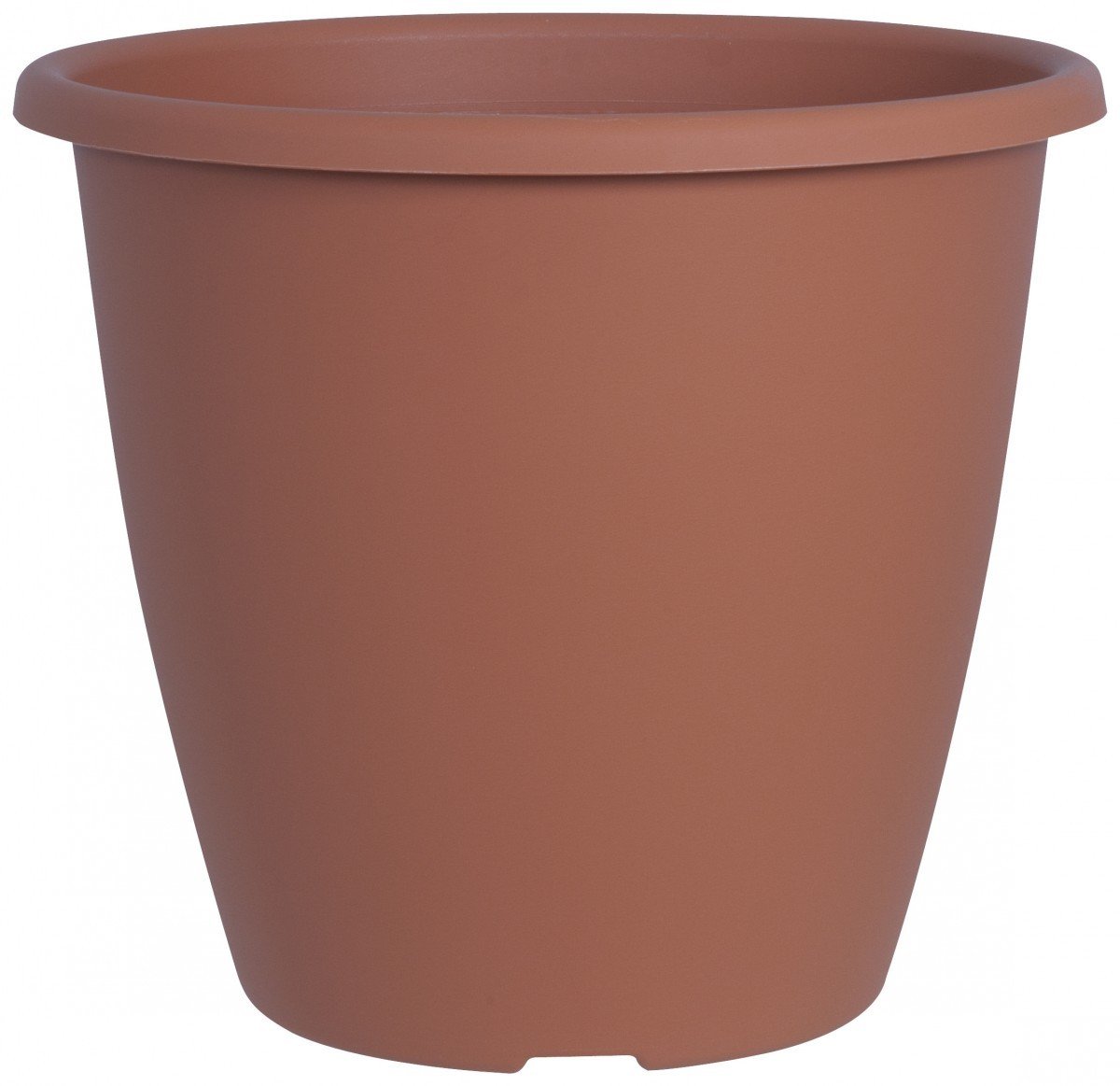 Geli Thermo Plastic Grey Nevada Plant Pot Round Plastic Terracotta Diameter 24 Cm