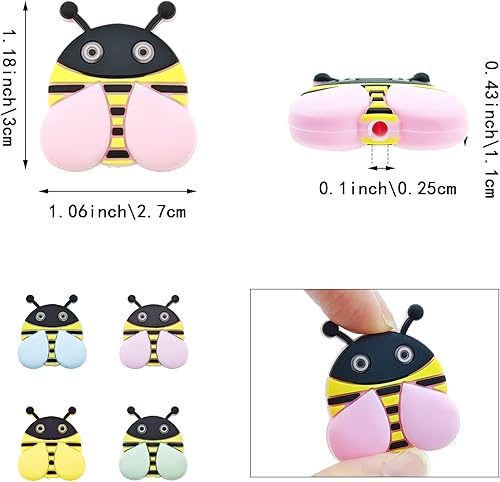 Miniatura 2 de Paquete de 10 tapones de aguja de protección de punta de abeja, herramientas de tejer, accesorios para tejer